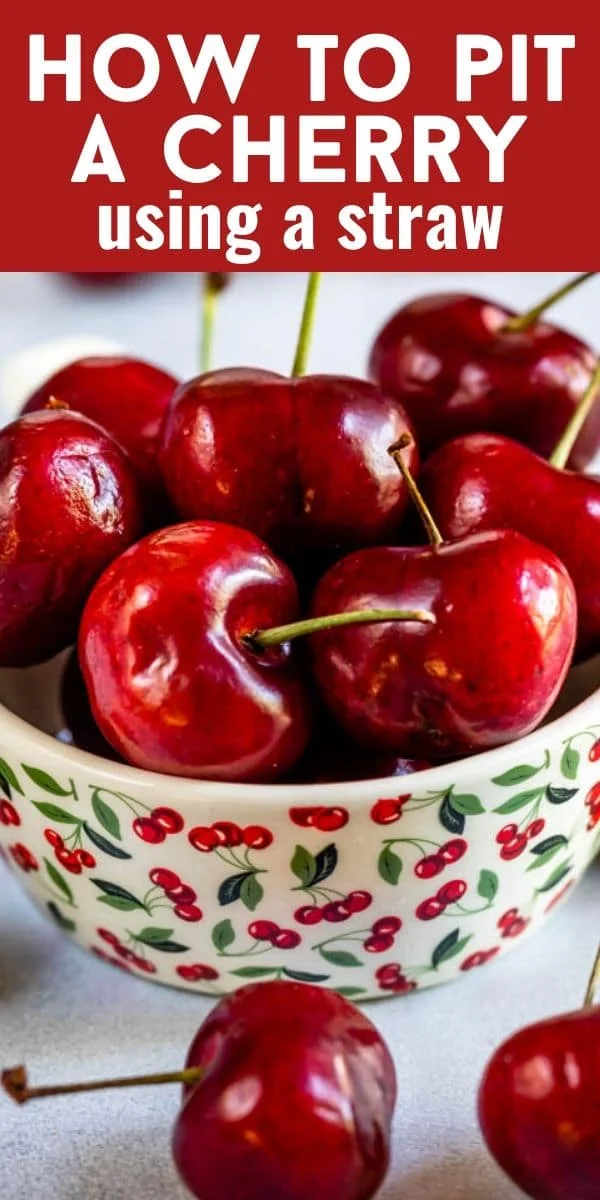 How To Pit Cherries With A Straw