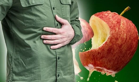 Why do apples cause stomach pain