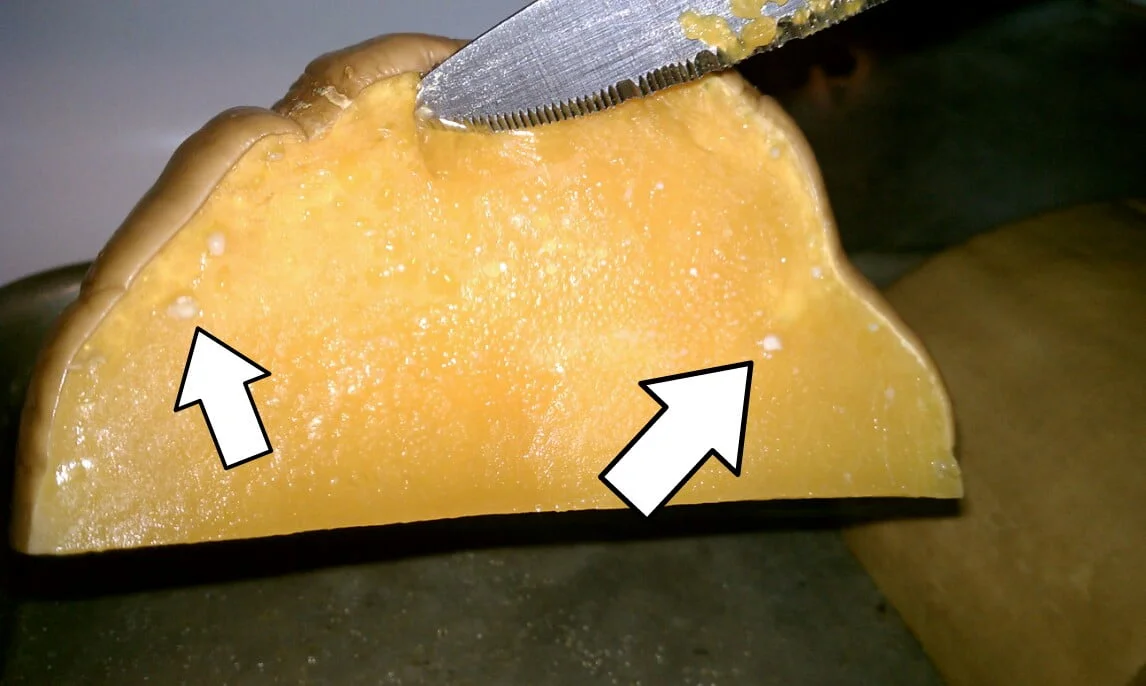 Why is my acorn squash white inside?