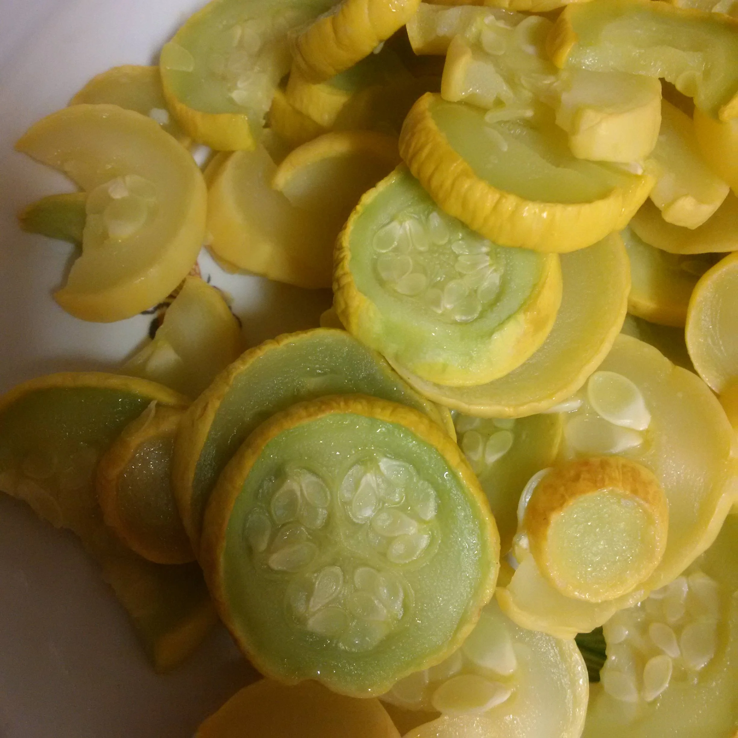 Why is my yellow squash green inside?