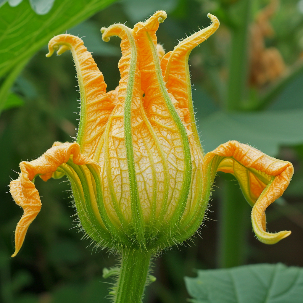 What does a male zucchini flower look like? GreenThumbsGuide